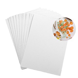 LOPYXBR 50 Sheets Handmade Watercolour Paper A4, 160 GSM Handmade Paper 210 x 297MM Deckled Edge Textured Papers White Cotton Papers for Watercolor A4 for Watercolors, Wedding Invitations, Card, Craft