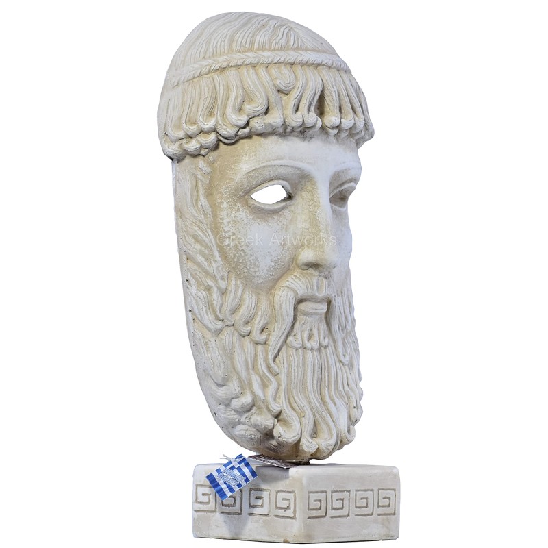 Zeus Father King of Gods Bust Head Greek Statue Sculpture