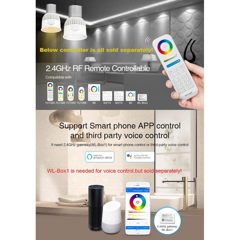 LGIDTECH FUT106 Miboxer 6W 2.4GHz WiFi Led Spotlight Bulb GU10