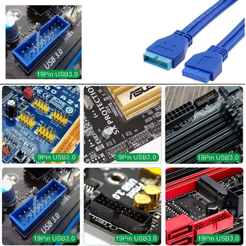 IYUANEPRO USB 3.0 Header Extension Cable, USB3.0 19-Pin/20-Pin Male to