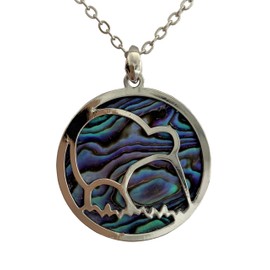 Giwi Paua Abalone Shell Pendant for Adults Unisex Classic, Abalone