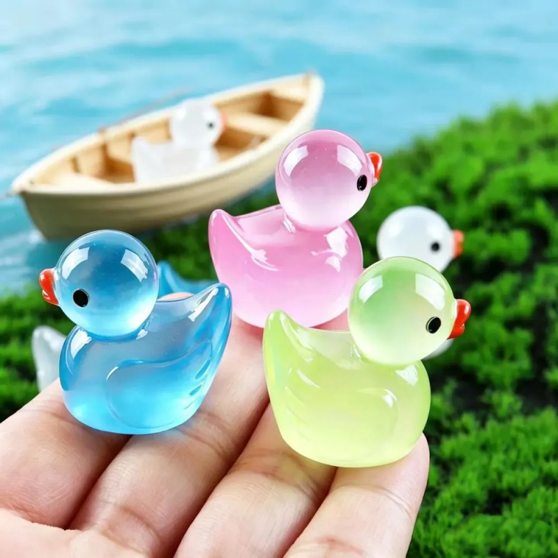 120 Mini Patos De Resina Luminosos Que Brillan En La