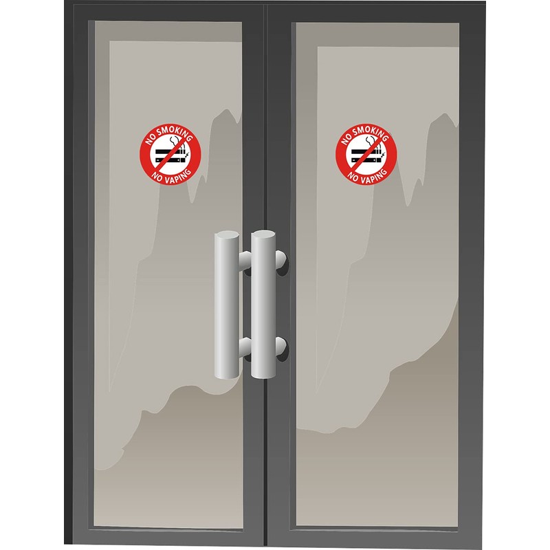 No Smoking No Vaping Sign Sticker, 15 Pcs No Smoke
