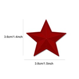 1Pc Star Stickers Car Stickers Metal Stars Stickers Car Decals Star Sticker Car Emblem 1.5" Large Star Stickers for Cars Truck Bumper Stickers (Red)