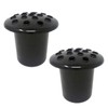 Caliko-Grave Flower Holders Set of 2x Black, Memorial Vases for