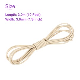 DMiotech 1/8 Inch Shock Cord, 10 Feet Khaki Bungee Cord Tent Pole Shock Cord Round Elastic Kayak Rope Stretch String Marine Grade Heavy Polyester for DIY Projects Tie Downs