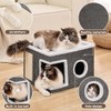 Cat Beds for Indoor Cats, Large Cat Cave with Fluffy