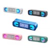 EGTMA Reloj Despertador Con Alarma Radio Bocina Con Luz Bluetooth