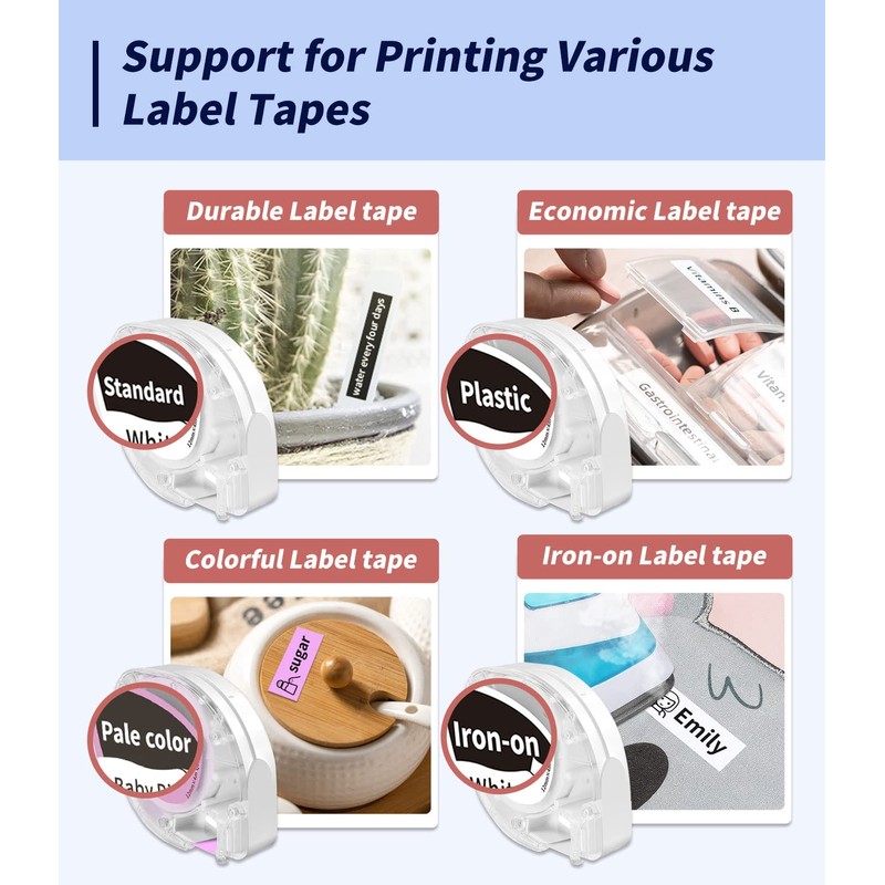 Phomemo P12 Label Maker, Bluetooth Label Maker Machine with Tape,