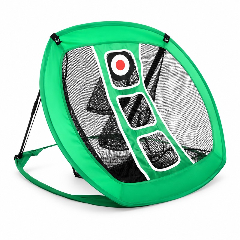 Portable Golf Chipping Practice Net with 3 Target Pockets –