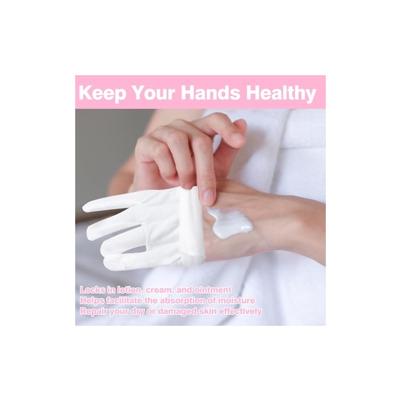 Guantes de algodón para inspección, 6 pares, gruesos, elásticos