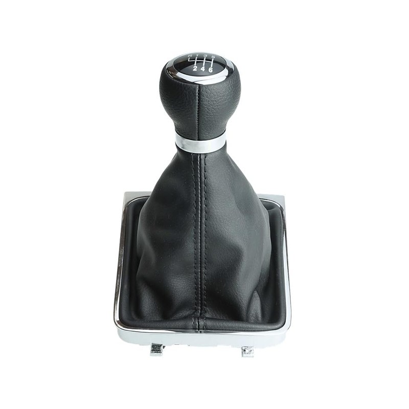 Gear Knob 6 Gears + Gear Stick Boot in Black