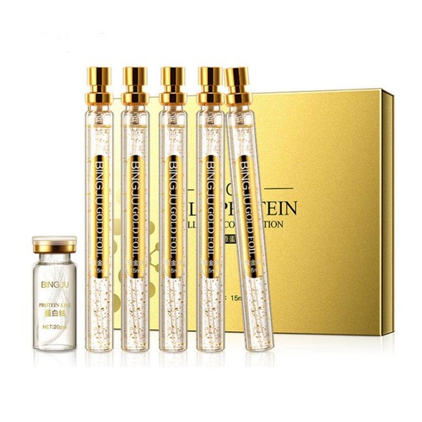 24K Gold Face Serum Active Collagen Silk Thread Face Essence Anti-Ageing Smoothing Firming Moisturising Hyaluronic Skin Care