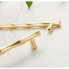 ESreake 6Pcs Bamboo Shape Solid Zinc Alloy Cabinet Knobs Handles,