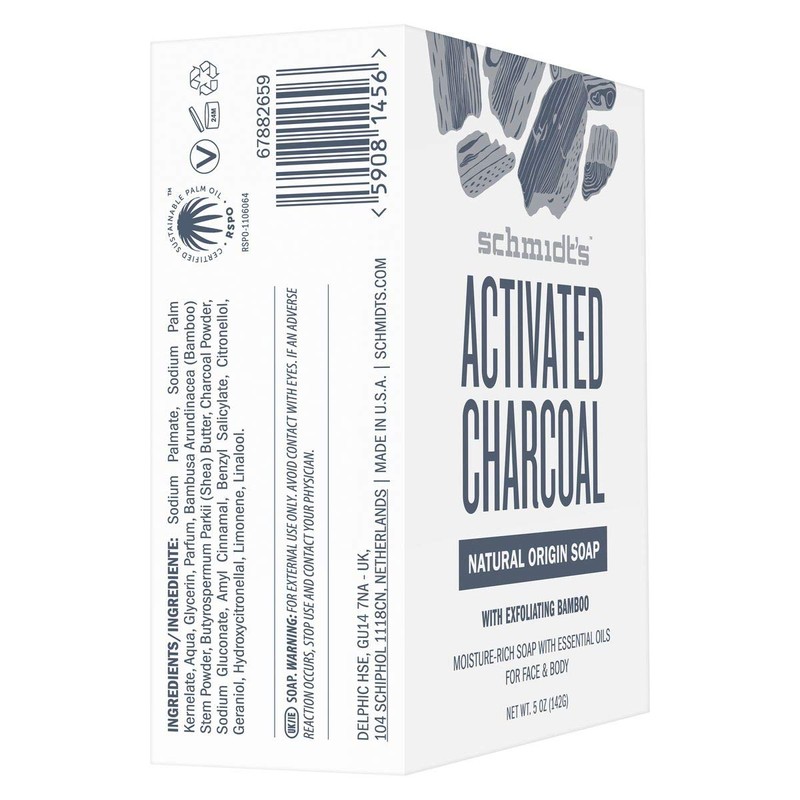 Schmidt's Natural Soap (for Body and Face, Activated Charcoal with