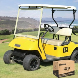 10L0L Golf Cart Windshield Compatible with EZGO TXT Gas & Electric Models, Lightweight EZGO TXT Windshield Foldable Windproof Waterproof