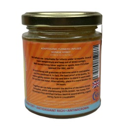 Turmeric Honey. Infused Special Edition Runny UK Borage. High Strength, Potent, Light, Spreadable, Naturally Organic, Mild & Smooth