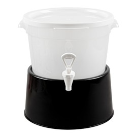 Restaurantware - BASE ONLY: Bev Tek Beverage Dispenser Base, 1 Durable Dispenser Base - Dispensers Sold Separately, For 3 And 6 Gal Dispensers, Black Plastic Drink Dispenser Base, Dishwashable
