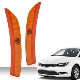 CHEDA Front Side Marker Lights Compatible With 2015 2016 2017 Chrysler 200 Left and Right Sides 1 Pair CAPA 68206450AA, 68206449AA, CH2551131C, CH2550131C