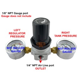 All Tool Depot Universal Air Regulator SPECIAL DESIGN for check Tank and Regulator Pressure (Gauge does not include)