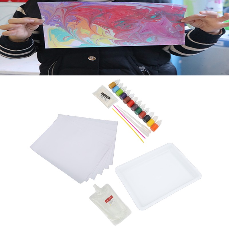 Marble Painting Kit Zero Based Painting DIY Handcraft Safe Harmless