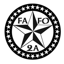 FAFO w/Ring of Stars & Texas Star - Lone Star Vinyl Decal by Check Custom Design – Car/Truck/RV/Window/Laptop/Tumbler/Bumper/Phone/Camper/Trailer - Multiple Colors and Sizes