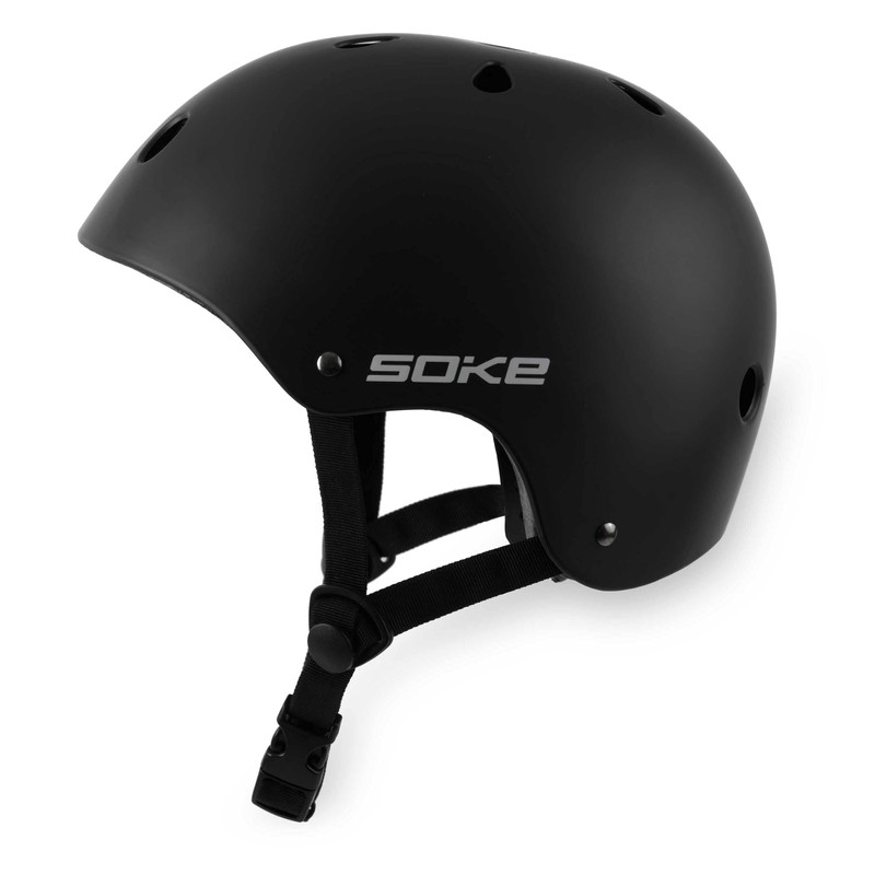 SOKE Scooter Helm 1691, 17x27x23cm, 50-54cm Kopfumfang, Größe S, Schwarz