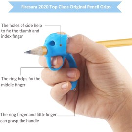 Pencil Grips, Firesara Original Pencil Gripper Puppy Design Posture Correction for Kids Preschoolers Children Adults Special Needs Handwriting Aid for Lefties or Righties (3PCS)