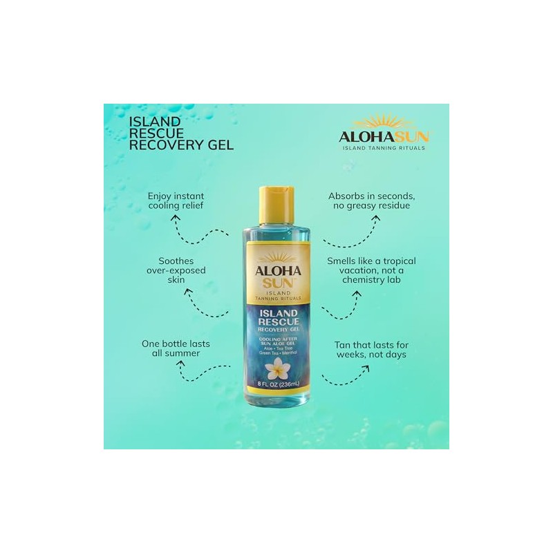Aloha Sun Aloe Vera Gel for Sunburn Relief & Tan