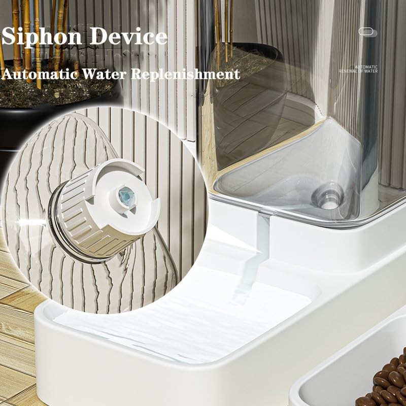 iGeekPet Care-NeverMissMeal Gravity Pet Feeder and Water Dispenser Set, Automatic