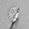 BONLAVIE Women's Wedding Engagement Rings April Birthstone Princess Cut White