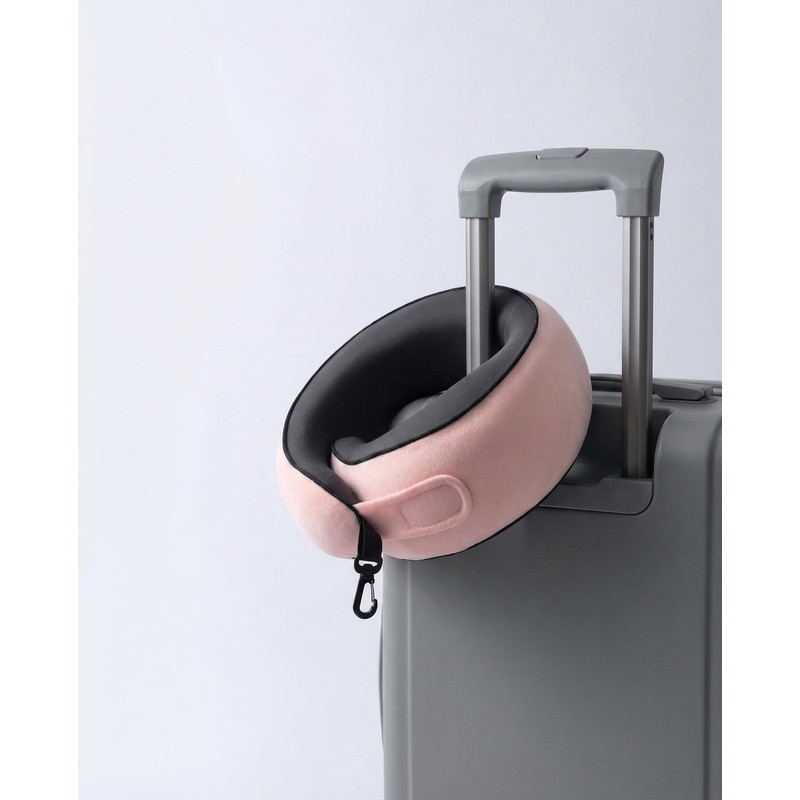 ZEOPRIX Memory Foam Wrap Around Travel Neck Pillow for Airplane,