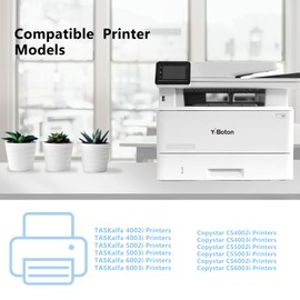 YiBoton High Yield TK6327 TK-6327 Black Toner Cartridge Replacement for TK-6327 TK6327 Toner Compatible for TASKalfa 4002i 4003i 5002i 5003i 6002i 6003i Printer (2 Pack)