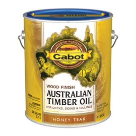 Cabot 140.0019458.007 Australian Timber Oil Water Reducible, Translucent, Honey Teak - 1 Gallon