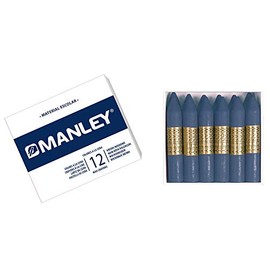 Manley 8414326046130 Pastelli, Confezione da 12 Pezzi, Blu