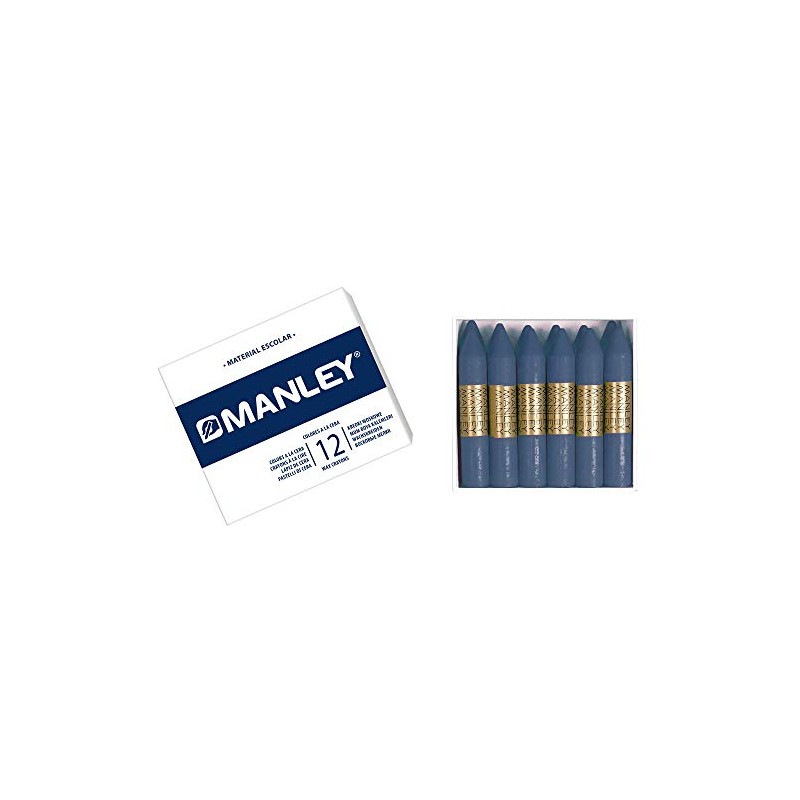 Manley 8414326046130 Pastelli, Confezione da 12 Pezzi, Blu