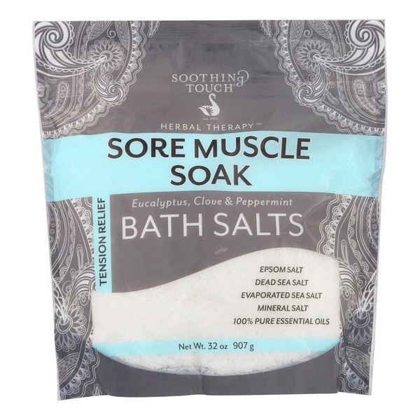 Soothing Touch Bath Salts, Muscle Soak, 32 Ounce