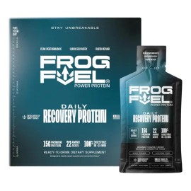 Protena de Colgeno Frogfuel Power Protein 1 oz paquete de 24 - Disparo completo de protenas protena de colgeno alimentado con pasto nano-hidrolizado  