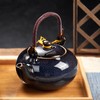 DUJUST Japanese Tea Pot, Kiln Altered Glaze Porcelain TeaPot with