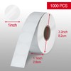 Misofuki 1" Clear Circle Stickers (1000 Pcs), Transparent Self-Adhesive Seals