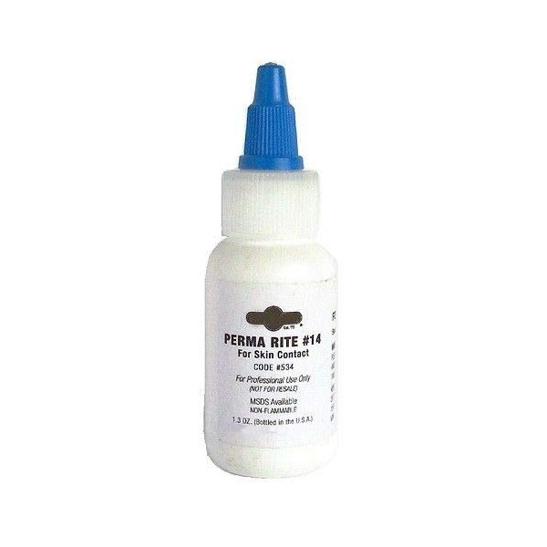 Perma-Rite #14 1.3 oz Adhesive and Jorgen Amber Solvent 8 oz Bottle