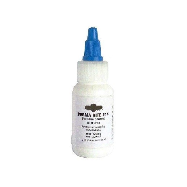 Perma-Rite #14 1.3 oz Adhesive and Jorgen Amber Solvent 8 oz Bottle