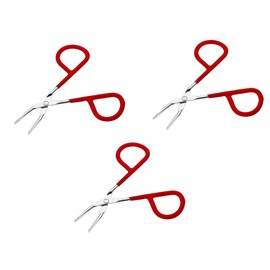3Pc Eyebrow Tweezer Stainless Steel Scissors Shaped Tweezer Slant Tip Clip Hair Beauty Tool for Women Girl Hair Removal