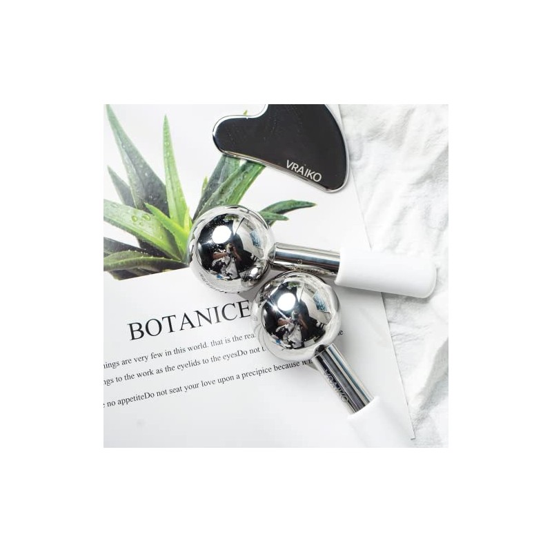 ICE Globes for Facials & Gua Sha Set, Gua Sha