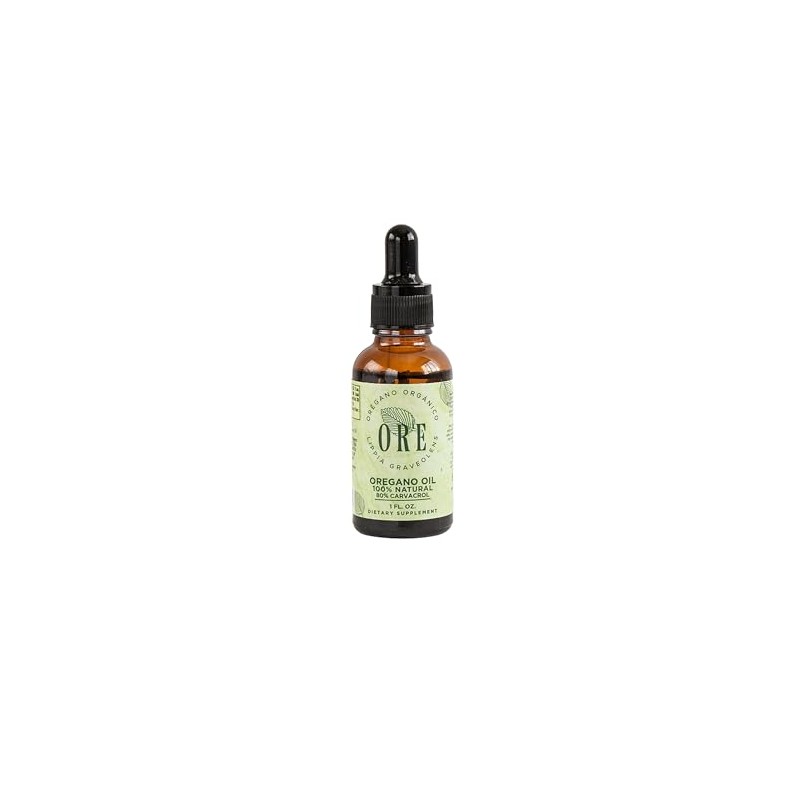 ORE Aceite de Oregano Orgánico 100% Natural | 80% Carvacrol