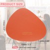 sourcing map 4 Pcs Leather Coasters, Irregular Drinks Coasters for
