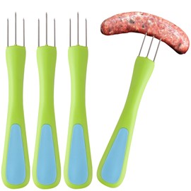 4 pcs sausage pricker,3 sharp prongs Sausage Pricker,Sausage Pricker Tool, Sausage Pricker for Sausage Casings Natural Hog Casing