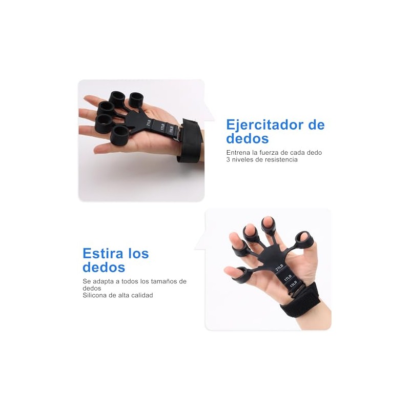 Fortalecedor de Agarre,3 en 1 Ejercitador de Antebrazo Set,con Contador,Ejercitador