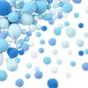 SUNNYCLUE 390Pcs Blue Pompom Balls Polyester Pom Poms Random Mixed