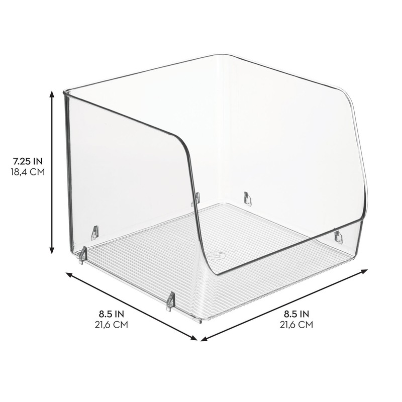 InterDesign iDesign Stackable Open-Front Storage Bins for Kitchen and Pantry